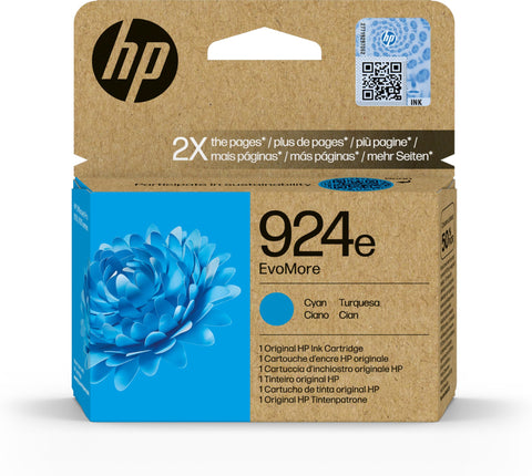 HP 4K0U7NE/924E Ink cartridge cyan EvoMore, 800 pages ISO/IEC 19752 for HP OJ Pro 8120/e