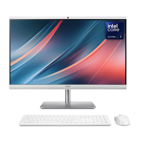 Acer Aspire C27-195ES All-in-One Desktop - Intel Core Ultra 7-155U, 16GB, 1TB SSD, Integrated ARC, 27" Full HD, Windows 11, White