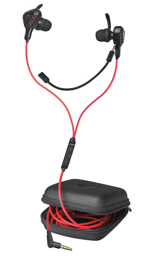 Trust TRU GXT 408 Headset Wired In-ear Gaming Black, Red