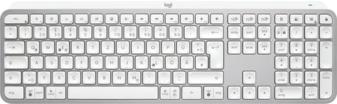 Logitech MX Keys S keyboard Universal RF Wireless + Bluetooth QWERTZ German Aluminium, White