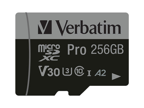 Verbatim Pro U3 256GB Micro SDXC Card