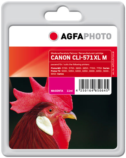 AgfaPhoto APCCLI571XLM ink cartridge Compatible High (XL) Yield Magenta