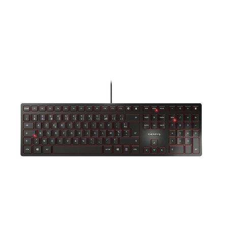 CHERRY KC 6000 Slim keyboard USB AZERTY Belgian Black