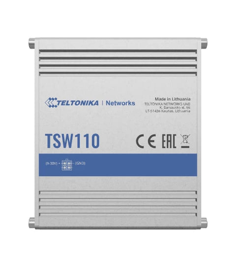 Teltonika TSW110 Unmanaged Gigabit Ethernet (10/100/1000) Power over Ethernet (PoE) Blue, Grey