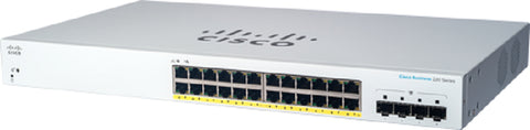 Cisco CBS220-24P-4G Managed L2 Gigabit Ethernet (10/100/1000) Power over Ethernet (PoE) 1U White