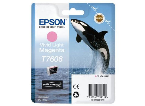 Epson C13T76064N10/T7606 Ink cartridge light magenta, 2.8K pages 25.9ml for Epson SC-P 600