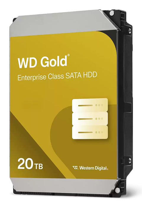 Western Digital Gold WD203KRYZ internal hard drive 20 TB 7200 RPM 512 MB 3.5" Serial ATA