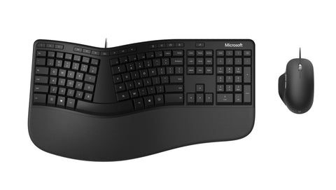 Microsoft Ergonomic Desktop keyboard Mouse included USB QWERTY Nordic Black