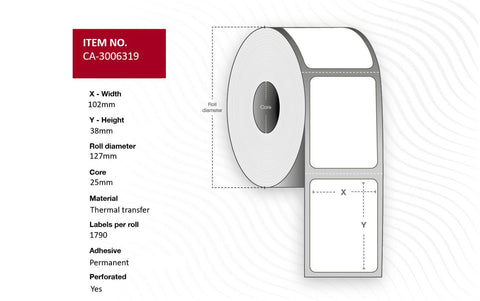 Capture CA-3006319 printer label