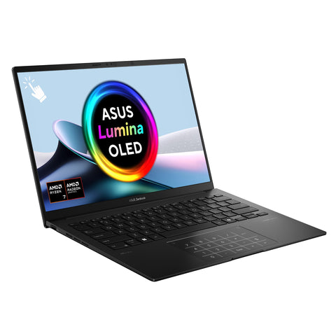 ASUS Zenbook 14 OLED UM3406HA-QL020W AMD Ryzen™ 7 8840HS Laptop 35.6 cm (14") Full HD 16 GB LPDDR5x-SDRAM 1 TB SSD Wi-Fi 6E (802.11ax) Windows 11 Home Black