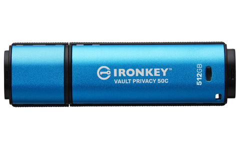 Kingston Technology IronKey 512GB USB-C Vault Privacy 50C AES-256 Encrypted, FIPS 197