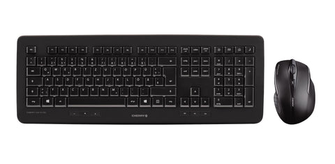 CHERRY DW 5100 keyboard Mouse included RF Wireless AZERTY Belgian Black