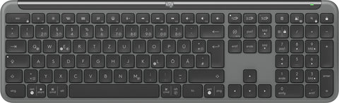 Logitech K950 Signature Slim keyboard RF Wireless + Bluetooth QWERTZ German Graphite