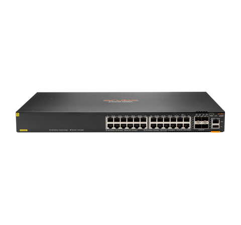 Aruba 6300F 24-port 1GbE Class 4 PoE & 4-port SFP56 Managed L3 Gigabit Ethernet (10/100/1000) Power over Ethernet (PoE) 1U Grey