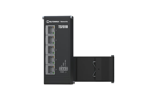 Teltonika NETWORKS TSF010 Flat Ethernet Switch Unmanaged Fast Ethernet (10/100) DIN rail Black