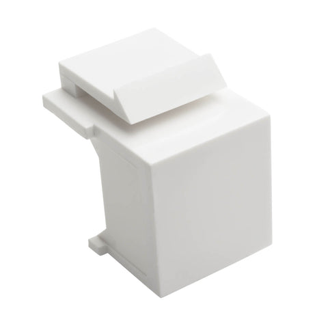 Tripp Lite N040-010-WH Snap-In Blank Keystone Jack Insert, White, 10 Pack, TAA