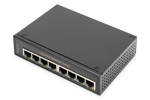 Digitus 8 port Gigabit Ethernet network switch, industrial, unmanaged