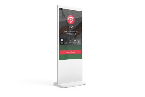 Allsee Technologies L55HD9-TW Signage Display Digital signage flat panel 139.7 cm (55") Wi-Fi 450 cd/m² Full HD White Touchscreen Built-in processor Android 7.1 24/7