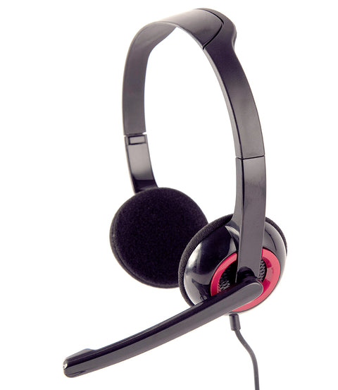 Gembird MHS-002 headphones/headset Wired Head-band Calls/Music Black, Red