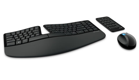 Microsoft Sculpt Ergonomic Desktop keyboard Mouse included RF Wireless English Black