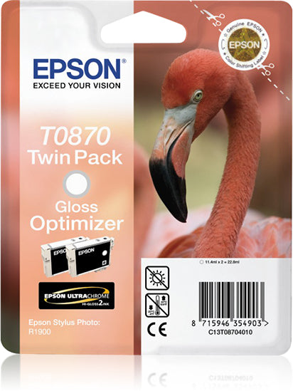 Epson C13T08704010/T0870 Ink cartridge Glossy Optimizer, 7.23K pages 11,4ml for Epson Stylus Photo R 1900