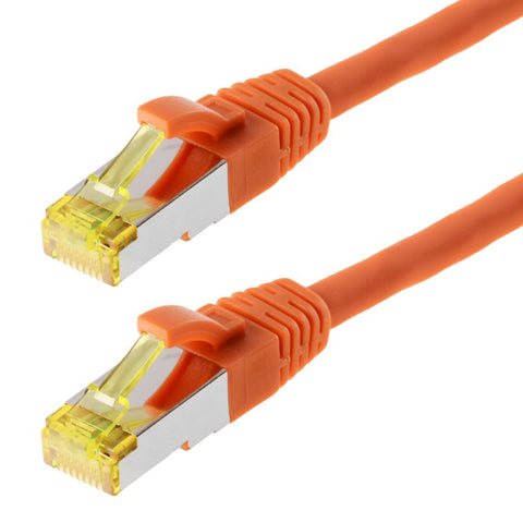 Helos S/FTP (PIMF) CAT 6a 10m networking cable Orange Cat6a SF/UTP (S-FTP)