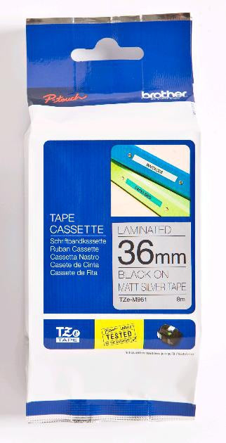 Brother TZE-M961 DirectLabel black on silver matt 36mm x 8m for Brother P-Touch TZ 3.5-36mm/HSE/6-36mm