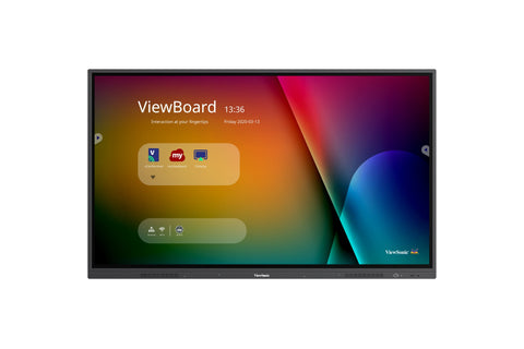 Viewsonic IFP7532 Signage Display Interactive flat panel 190.5 cm (75") 350 cd/m² 4K Ultra HD Black Touchscreen Built-in processor Android 9