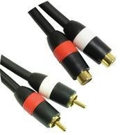 Microconnect 2xRCA - 2xRCA (3m) audio cable Black