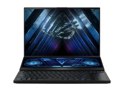 ASUS ROG Zephyrus Duo 16 GX650PY-NM010W laptop 40.6 cm (16") WQXGA AMD Ryzen™ 9 7945HX 32 GB DDR5-SDRAM 2 TB SSD NVIDIA GeForce RTX 4090 Wi-Fi 6E (802.11ax) Windows 11 Home Black