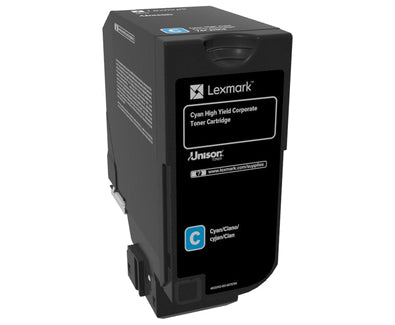 Lexmark 74C2HCE Toner-kit cyan return program corporate, 12K pages for Lexmark CS 725