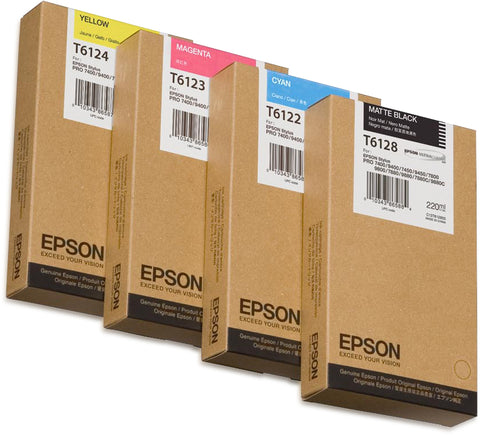 Epson C13T612800/T6128 Ink cartridge black matt 220ml for Epson Stylus Pro 7400/7450/7800/7880