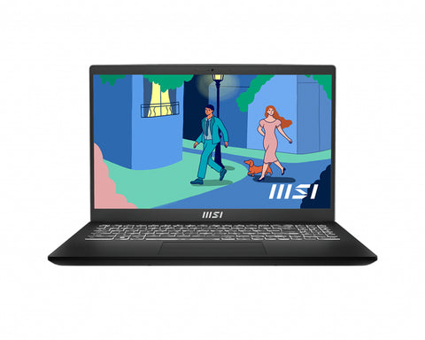 MSI Modern 15 B12M-026UK Laptop 39.6 cm (15.6") Full HD Intel® Core™ i7 i7-1255U 8 GB DDR4-SDRAM 256 GB SSD Wi-Fi 6 (802.11ax) Windows 11 Home Black