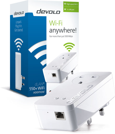 Devolo 550+ 300 Mbit/s Ethernet LAN Wi-Fi White 1 pc(s)