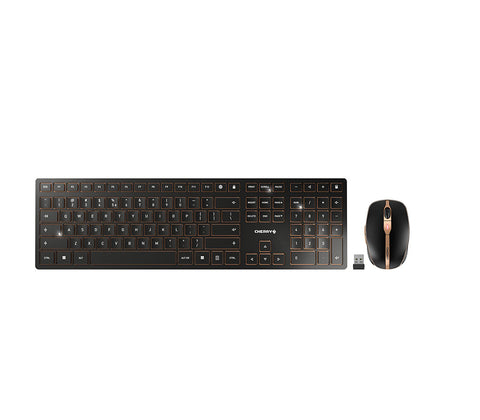 CHERRY DW 9100 SLIM keyboard RF Wireless + Bluetooth QWERTY US English Black