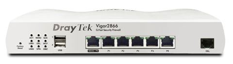 Draytek Vigor 2866 wired router Gigabit Ethernet White