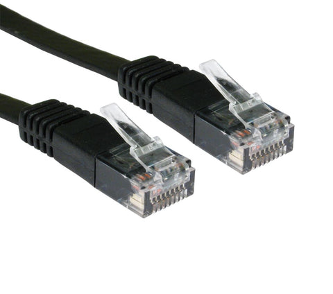 Cables Direct RJFLAT-05K networking cable Black 5 m Cat5e U/UTP (UTP)