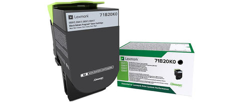 Lexmark 71B20K0 Toner-kit black return program, 3K pages ISO/IEC 19752 for Lexmark CS 317/417/517