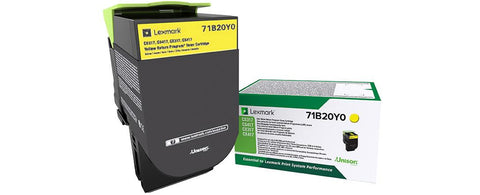 Lexmark 71B20Y0 Toner-kit yellow return program, 2.3K pages ISO/IEC 19752 for Lexmark CS 317/417/517