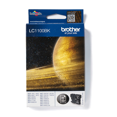 Brother LC-1100BK Ink cartridge black, 450 pages ISO/IEC 24711 9,5ml for Brother DCP 185 C/MFC 6490 C