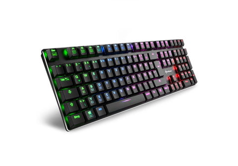 Sharkoon PureWriter RGB keyboard USB German Black