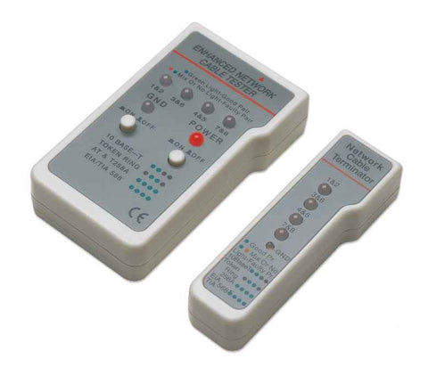 Intellinet Multifunction Cable Tester, RJ-45 and RJ-11, UTP/STP/FTP, Shielded and Unshielded