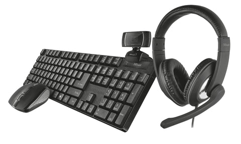 Trust Qoby keyboard Mouse included RF Wireless QWERTY Nordic Black