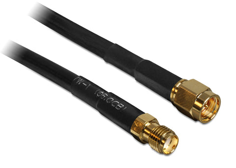 DeLOCK 2m SMA m/f coaxial cable CFD200 Black