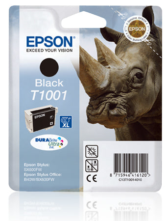 Epson C13T10014010/T1001 Ink cartridge black, 995 pages ISO/IEC 24711 25,9ml for Epson Stylus BX 600/Office B 40 w