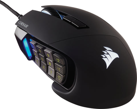 Corsair Scimitar RGB Elite mouse Right-hand USB Type-A Optical 18000 DPI