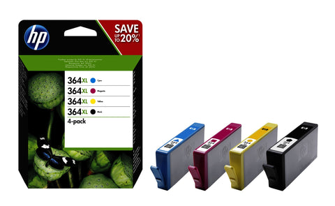 HP N9J74AE/364XL Ink cartridge multi pack Bk,C,M,Y high-capacity 1x 550pg + 3x 750pg Pack=4 for HP PhotoSmart B 110/C 309/D 5460/Plus/Premium