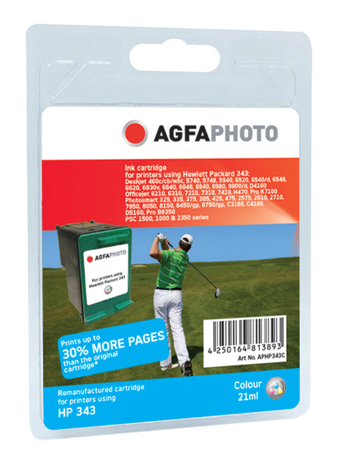 AgfaPhoto APHP343C ink cartridge 1 pc(s) Cyan, Magenta, Yellow