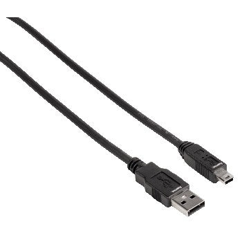 Hama USB 1.8m USB cable USB A Mini-USB B Black