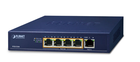 PLANET POE-E304 network extender Network transmitter & receiver Blue 10, 100, 1000 Mbit/s